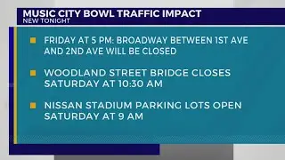 Traffic impacted by TransPerfect Music City Bowl