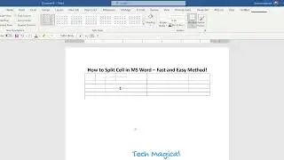 How to Split Cell in MS Word – Fast and Easy Method!
