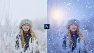 How To Adding Snow and Sunlight Effect In Photoshop CC || Photoshop Tutorial