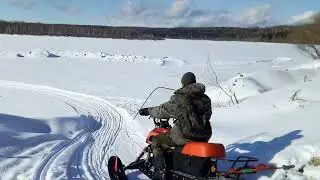 Испытание снегохода Динго T150