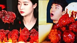 Mukbangers VS. Spicy Chicken [mukbang comilation]