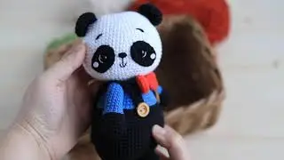 Вязаная игрушка Малыш Панда/ Baby Panda crochet toy