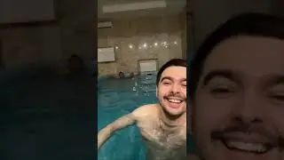 Усатая крыса стримит из бассейна 