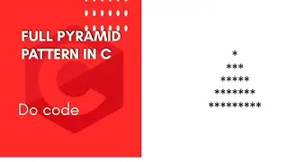 Full pyramid number pattern in c | do code #coding#programming#clanguage#youtubevideo#youtube#video