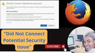 Fix: Did Not Connect: Potential Security Issue In Firefox #firefox #mozillafirefox  #mozilla
