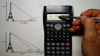Calcular la altura de una torre. Problema de trigonometría