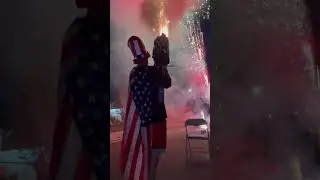 Roman candle rocket launchers on the 4th of July 