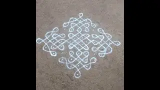 11x1 dots  kambi kolam ||  Chukkala Muggulu || #39|| Repeat the same for 4 sides