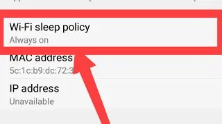 Wi-Fi sleep policy in vivo phones