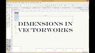 Dimensions in Vectorworks Pt 1