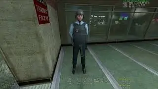The guard shouts to me when I use the wrench to touch him
