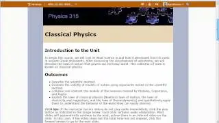 Online course tour: Physics 315