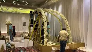 Setting up a beautiful dome floral canopy #shorts
