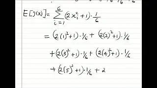 Example 3 If x is the number of faces rolled with a balance die. Find the expected value of the r.v