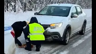 Полицейские помогли на дороге