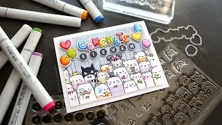 CATS, COPICS, & CONGRATS! Custom graduation card!