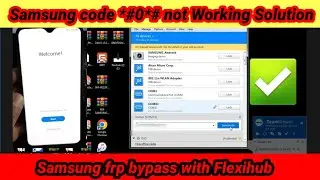 Samsung frp bypass done with flexihub | All Samsung emergency code not working *#0*# frp bypass done