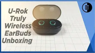 Unboxing U-ROK Bluetooth Wireless Earbuds with 800mAh Charging Box, Touch Control , Waterproof.