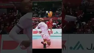 A unique chest serve reception by Earvin Ngapeth 🥶 #epicvolleyball #volleyballworld #volleyball