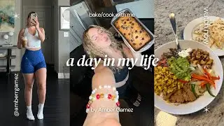 A day in my life! (cooking, grocery run, workout)