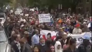 Thousands gather to oppose charter of values