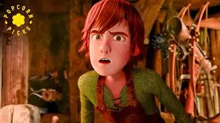 Hiccup Introduced During Dragon Attack (Jay Baruchel) | How to Train Your Dragon