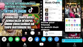 TIKTOK INTERNASIONAL VERSION GLOBAL + PLUGIN || TIKTOK KREATOR VIDEO PENDEK & KREATIVITAS MUSIC
