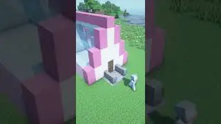 Minecraft Simple Pink House 🏡 #minecraft #shorts #minecraftbuilding