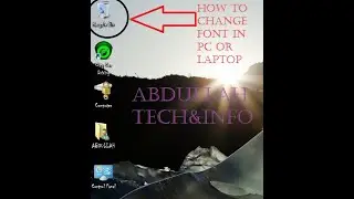 how to change font style in pc windows 7