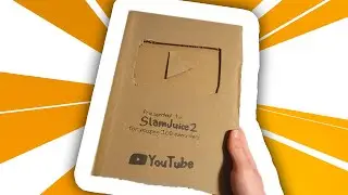 Making the 100 SUBSCRIBER CARDBOARD PLAY BUTTON!
