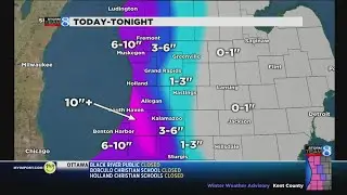 Lake-effect snow, bitter cold moving into W MI