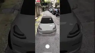 Tesla Model 3 Augmented Reality view via an AR QR Code | ar-code.com