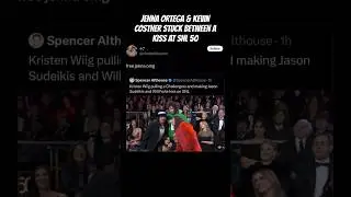 Jenna Ortega & Kevin Costner stuck between Jason Sudeikis & Will Forte’s kiss