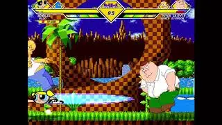 MUGEN: Bubbles & Bloo Vs Peter Griffin & Homer Simpson