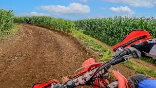 Turn Track Through Corn Maze! | Wide Open 250f Battle!