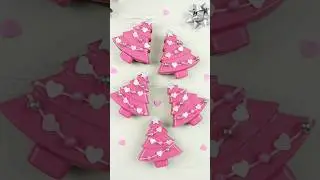 Pink Christmas Tree Gingerbread Cookies 🩷🎄 