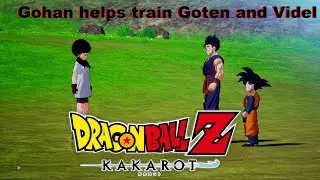 Dragon Ball Z Kakarot Gohan helps train Goten and Videl