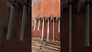 One hour project, clamp rack #satisfying #diy #woodworking