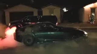 Massive Burnout In A Supra