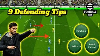 9 Defending Tips & Tricks To Make you Pro!! eFootball 2025 Mobile🎮
