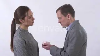 Portrait of Lady Does Not Accept Marriage Proposal and Close Little Box | Stock Footage - Envato...