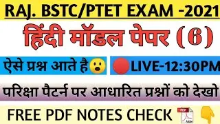 Sandhi Hind | bstc hindi model paper 2021 | bstc online classes 2021 | Ptet hindi model paper 2021