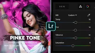 Pink tone lightroom photo // preset download free // lightroom photo editing