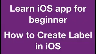 What is UILabel in iOS | UILabel in iOS | UILabel in UIKit