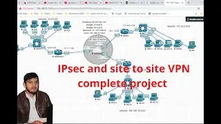 IPsec and site to site VPN complete Project in Urdu/Hindi || ssh, portfast, PAT, Acess-list in Urdu!