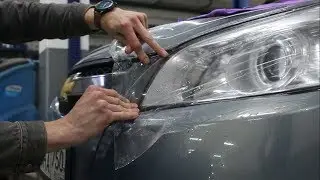 DIY headlights with anti-gravel film