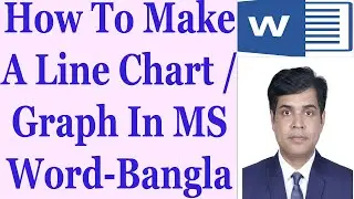 How To Make A Line Chart / Graph In MS Word - Bangla