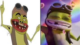 crazy frog rainbow funny- funny drawing meme