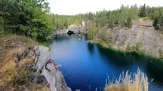Карелия. Горный Парк Рускеала. Водопад  Ахиноски. день 1.