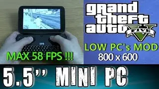 1# GPD Win GTA 5 V (PC) LOW PC's MOD MAX 58 FPS Portable Handheld Gaming Mini PC Intel X7 Z8700